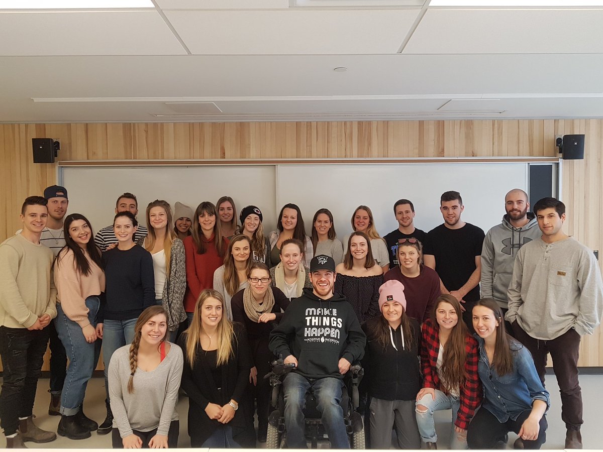 "Being kind isn't an act, it's a lifestyle." Brilliant lecture today by <a href="/LaurentianAlum/">Laurentian Alumni | Anciens de la Laurentienne</a> &amp; <a href="/LU_SPAD/">SPAD @LaurentianU</a> grad <a href="/RyanBenoit93/">Ryan Benoit</a> in PHED 4106! #positiveinception