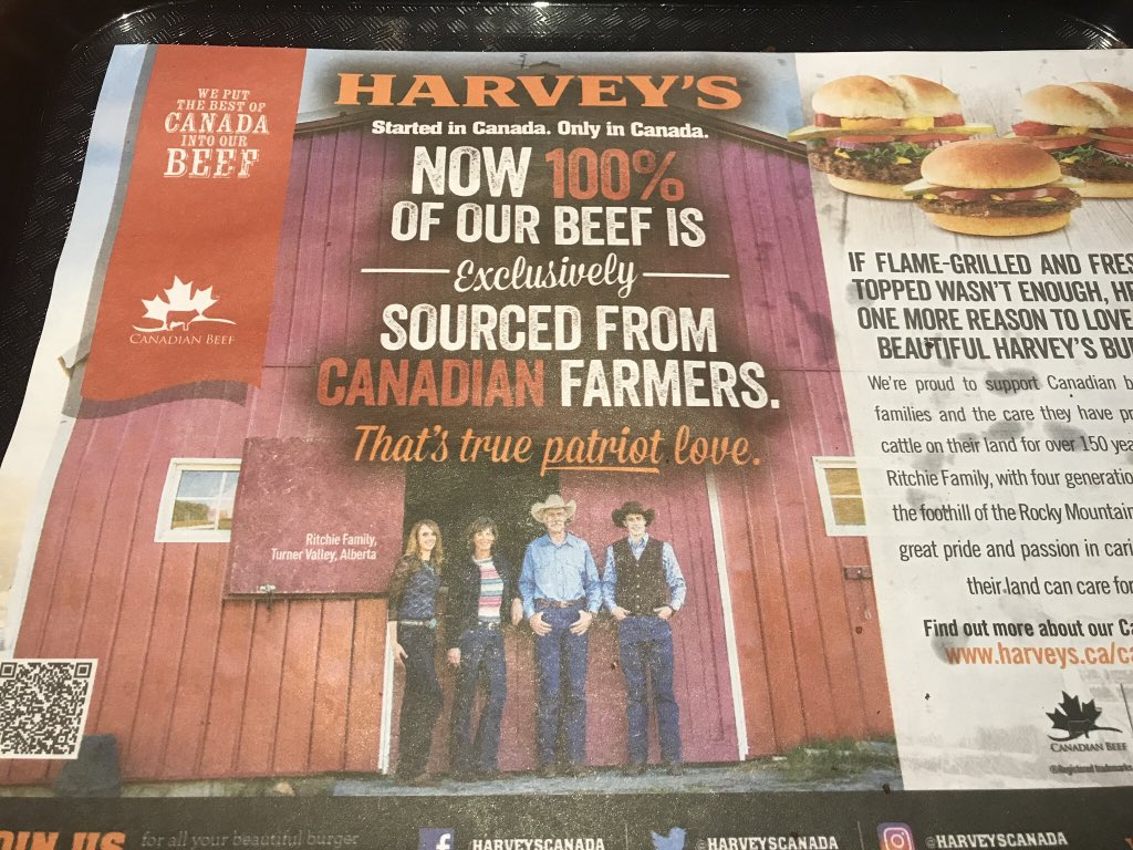 DarrylBurnett's tweet photo. @RyanSnobelen Alternatively........  i stopped at @SwissChaletCA @HarveysCanada and saw this last night!!  Much appreciated!!
#boycott @AWCanada .......  screw them and there ‘fear’ advertising https://t.co/r6Kma9EGI1