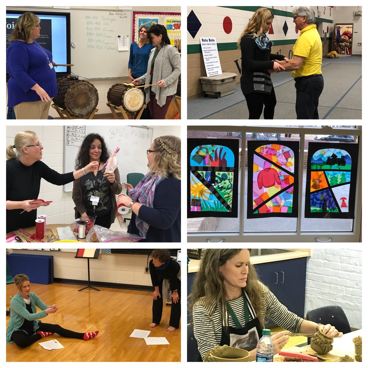 JeterAnne's tweet photo. Teachers learning from our Artists-in-Residence today!! #artsinfusedlearning #lovewhereyoulearn #pinestreetschool https://t.co/lvPdAw3E53
