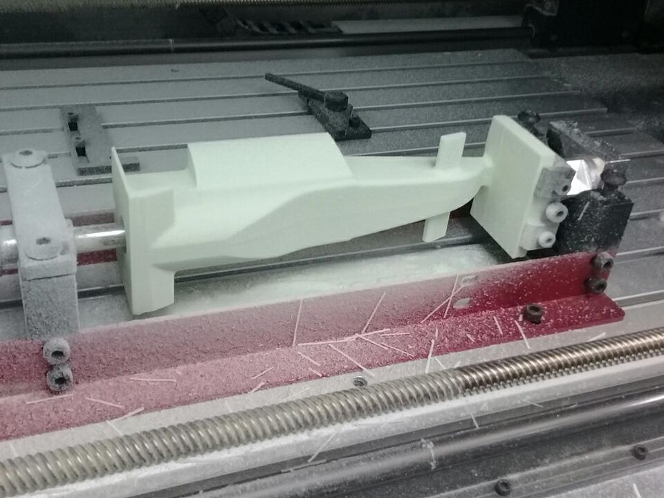 RyanBallDT's tweet photo. Car no. 1 off the production line! INFERNO. 27 to go! @F1inSchoolsHQ https://t.co/q2frW1Bc93