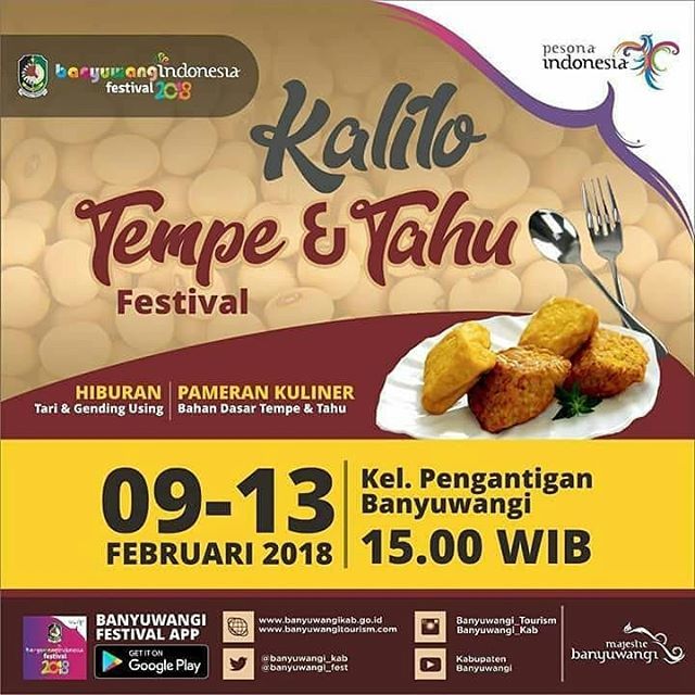 rsudgenteng's tweet image. Jangan lupa ya mulai 09-13 Februari 2018 ada Kalilo Tempe &amp;amp; Tahu Festival.
