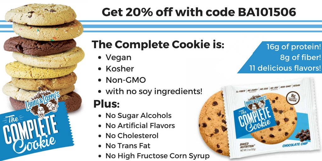 VeganHostess's tweet photo. Have you tried @lennyandlarrys #completecookie yet?

🍪Get 20% off with code BA101506 🍪 

These sweet, protein-packed treats are #vegan #kosher #nongmo❗️#referral

https://t.co/en4ju6ISug https://t.co/XipuxJ4AOQ