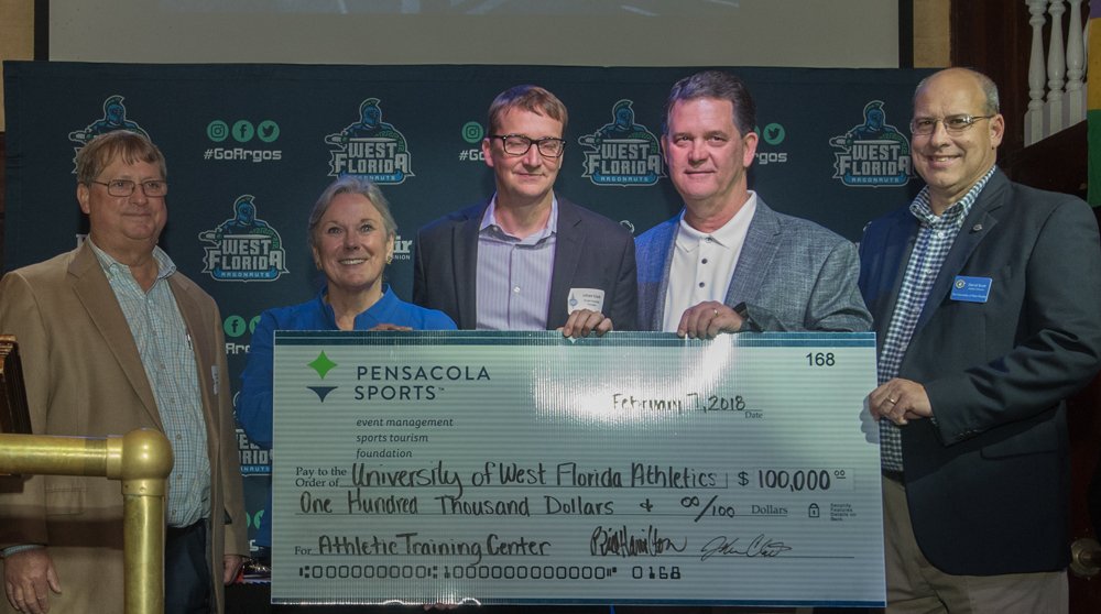 GoArgos's tweet photo. UWF Athletics receives $100,000 gift from Pensacola Sports &amp; Pensacola Sports Foundation 
https://t.co/xKORLkgrC8 #GoArgos https://t.co/j6Et2LAIyu