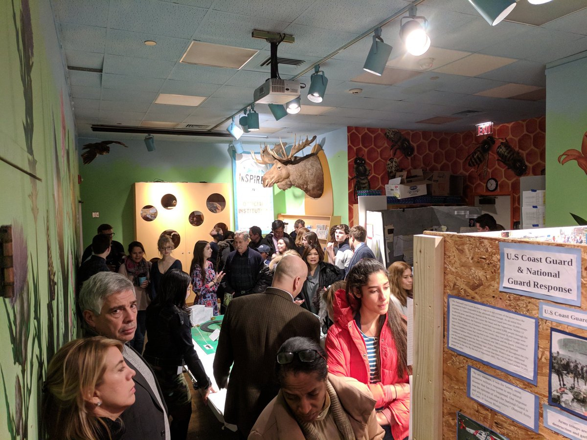 GHSInLab's tweet photo. What a night! InLab sophomores and juniors combine for a thrilling exhibition at @thebrucemuseum tonight. Here are a few quick junior shots. https://t.co/vljQtLtUHg