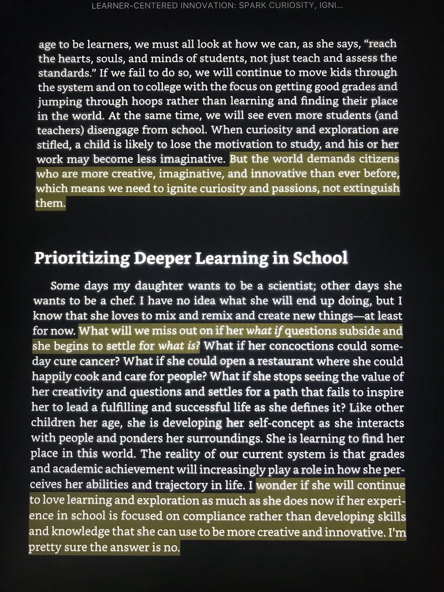 Meghan_Lawson's tweet photo. To build a better future, we need people asking “what if” instead of just settling for “what is.” 

Already loving #LCInnovation by @katiemartinedu. https://t.co/8hZei9jnBD