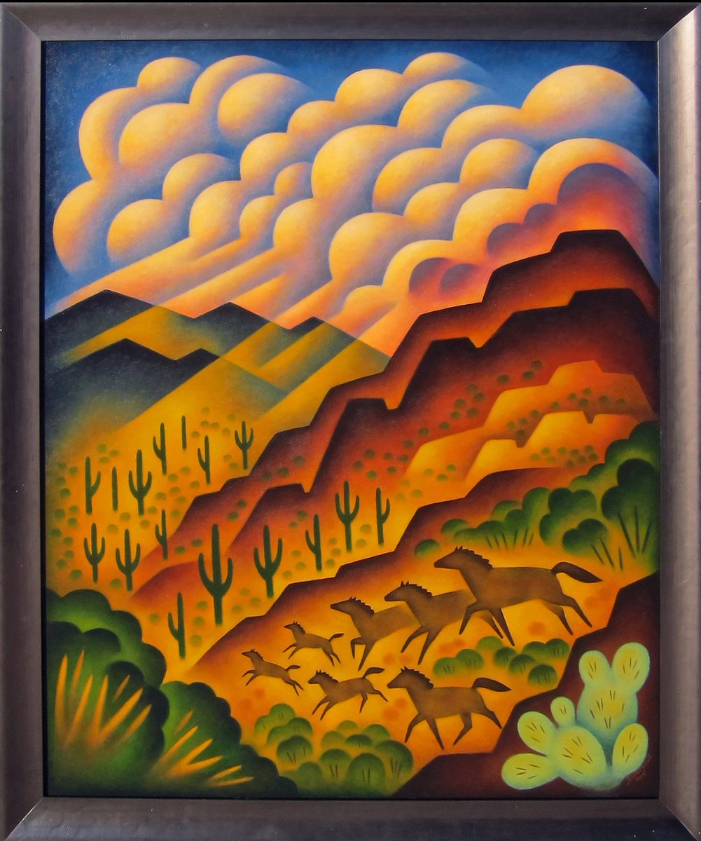 "Desert Herd" by Sushe Felix at <a href="/wildemeyer/">Wilde Meyer Gallery</a> #scottsdale #scottsdaleartwalk #scottsdalegalleries #artinscottsdale #artwalktheline #thursdaynightartwalk #art #westernspirit #wildwest #experiencescottsdale