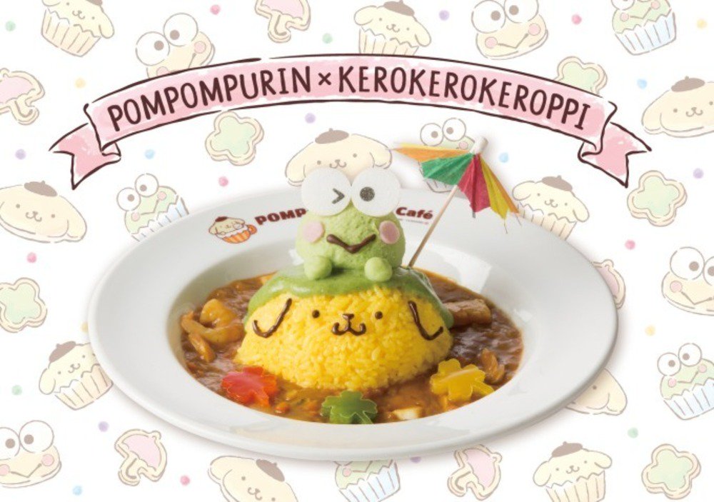 fashionpressnet's tweet photo. けろけろけろっぴ×ポムポムプリンカフェ - カレーやおにぎり、パンケーキなど2人の仲良しメニュー - https://t.co/YUL11hlZyO https://t.co/oZHRbTX70V