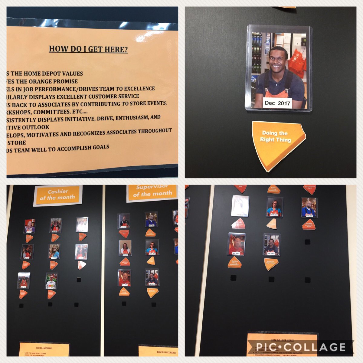 No digital boards? No problem for #6334 St. Augustine!  ASM Nancy and Team created this awesome values based recognition board to celebrate our associates of the month!  👏🏼#VOA365 #unstoppable
