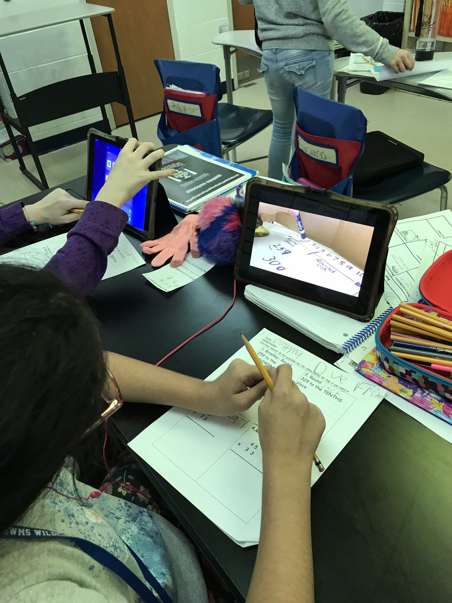 Jblake1228's tweet photo. Their homework was to become an expert on an assigned math problem. The next day each student made a video teaching their problem. Then, the students had to solve everyone’s problems and could use the videos for assistance! #math180 #weare44 https://t.co/UHA8UXppfQ