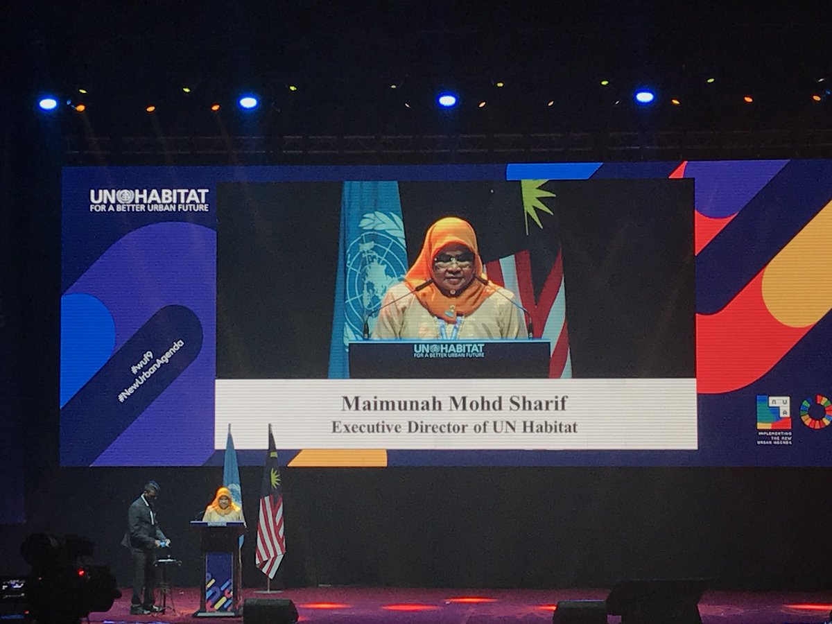 lurrieta's tweet image. “If we want a chance to attain the SDGs, we need to get out cities right.” - @MaimunahSharif #WUF9 #localpathways