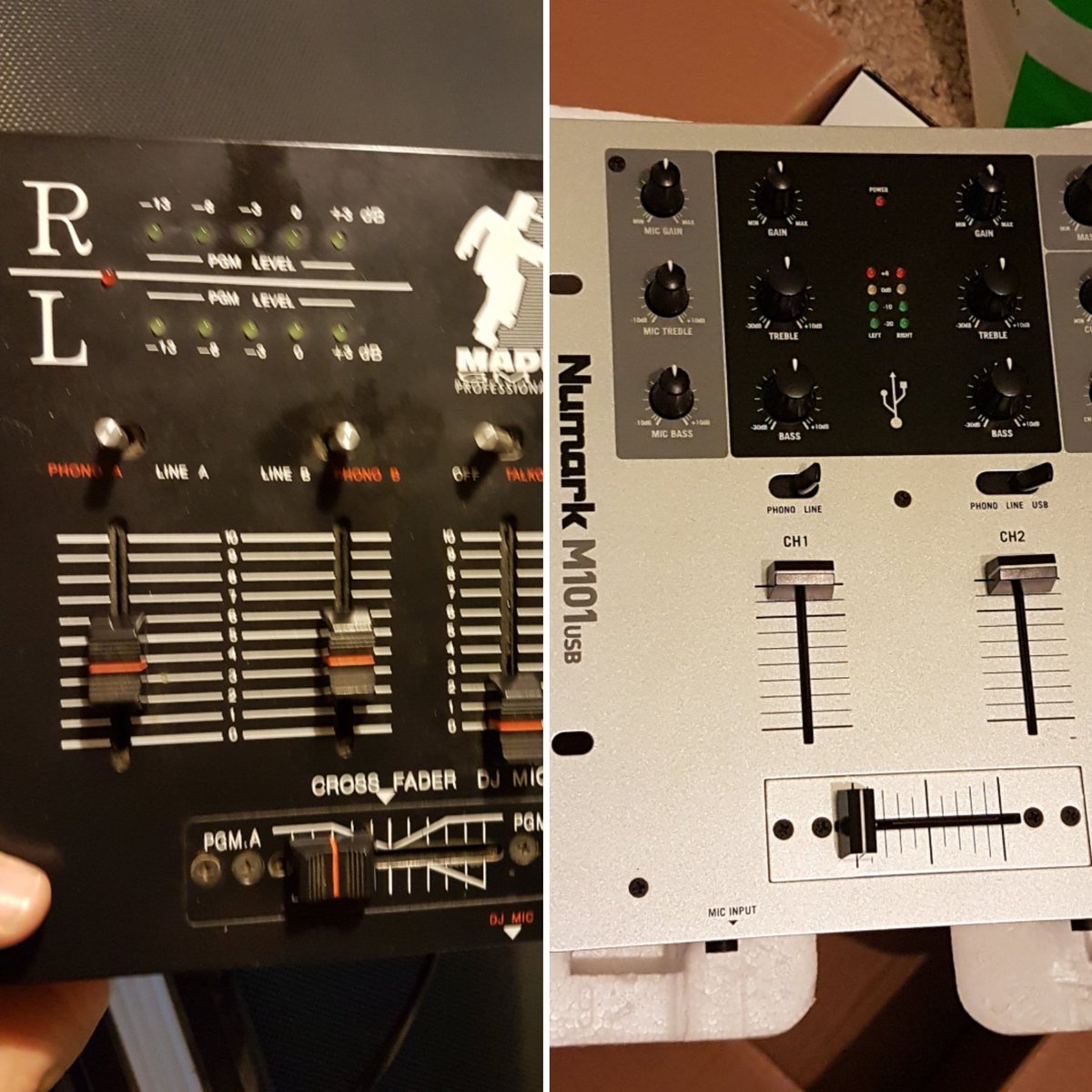 CMDR_AliJax's tweet photo. It's a case of out of the old #Made2Fade and in with the new (ish) @Numark #m101usb https://t.co/M4AE5rFaJi