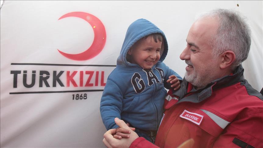 Communications's tweet photo. Turkish Red Crescent Head @drkerem: "#Turkey is not the richest country in the world but it is the most generous, and it aims to help 31 million needy and oppressed people around the world this year." https://t.co/2YfFMnzPJ1 https://t.co/ZxMYHQnLF2