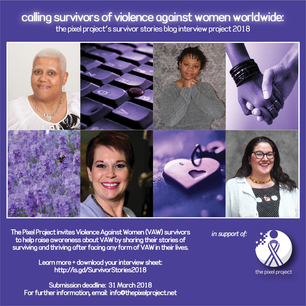Pls RT: Attention all #VAW survivors worldwide - the submissions period for our 5th Survivor Stories interview project is open! Share your story to show women+girls facing VAW that there is hope! Download your interview sheet here: is.gd/SurvivorStories #MeToo #YesAllWomen