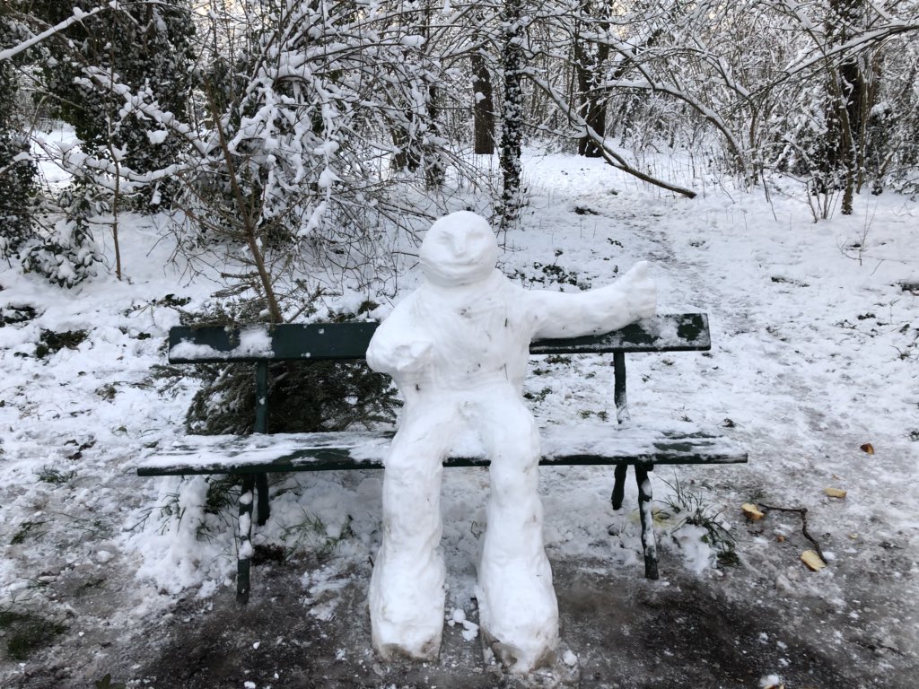 Quand la neige nous invite à retourner en enfance :)#neige #joie #magie #parissousneige