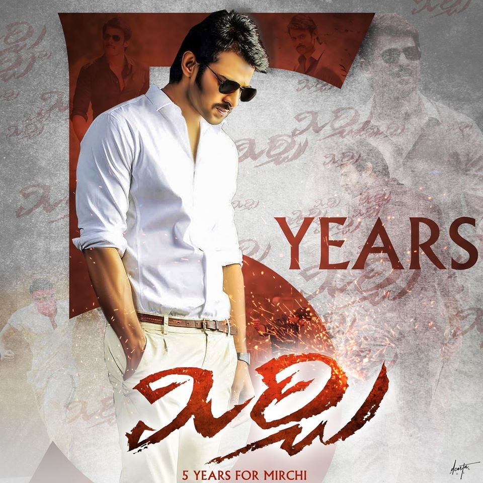 SMTollywood's tweet photo. Young Rebel Star #Prabhas, @sivakoratala, @UV_Creations BLOCKBUSTER #Mirchi Completes 5 Years Today...
#5YearsOfTrendsettingMirchi  😊💪 https://t.co/KUDriolR1U