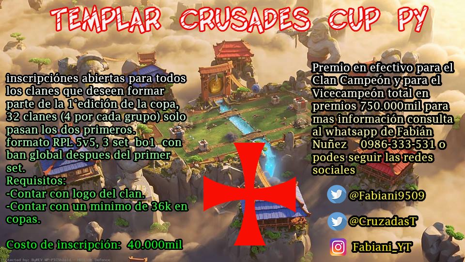 fabiani_yt's tweet photo. Terminado ya tienen preparados sus equipos 
el torneo mejor organizado se aproxima
😉😉😉 segui a @CruzadasT para mas info se agradece el RT
@Sel_SamuraiPY @SamuraiArmyPY @Selecc_Py @_MoreiraThiago @_ToleDios_ @tuhermana_CR99 @TerereSports @Gato_eSports https://t.co/vhzewKbn8F