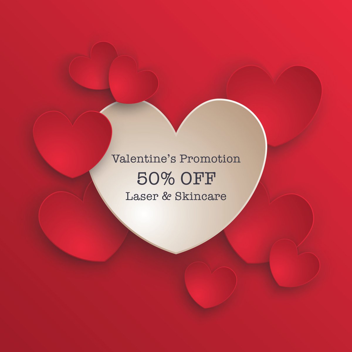royallaserinc's tweet photo. Give the gift of the beautiful skin by taking advantage of our Valentine's specials! 50% OFF Laser &amp; Skincare https://t.co/99itLBrESe #giftideas #ValentinesDay https://t.co/56I8Sz8TXP