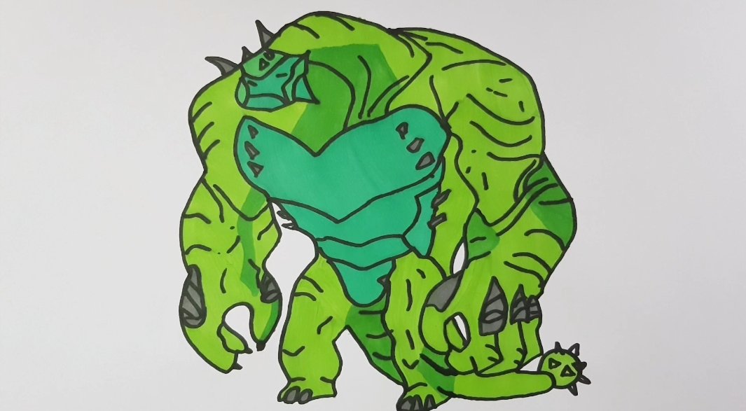 How to draw Humungousaur from Ben 10 | Ben 10, Superhero coloring pages,  Easy drawings
