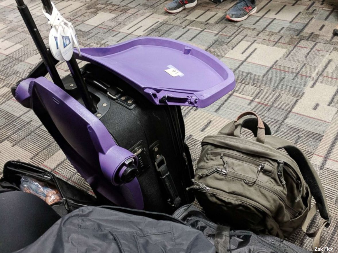 ABC's tweet photo. After the Super Bowl, one overzealous Eagles fan wanted to take a piece of history with him: a seat from U.S. Bank Stadium. https://t.co/5VeCfzPtl5 https://t.co/Ti8MwZhRGt
