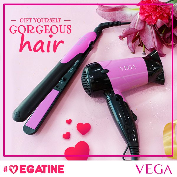 vega_beautycare's tweet photo. Get your #glamquotient on this #ProposeDay. Get super #stylish and #glamorous #hair with #VEGA Miss Allure #StylingKit (VHSS-04), it comes with a #HairStraightener & a #HairDryer to help you get any look you want within minutes: https://t.co/L2QD2pueY1
#Vegatine #ValentinesWeek https://t.co/hLOsHoUqXv