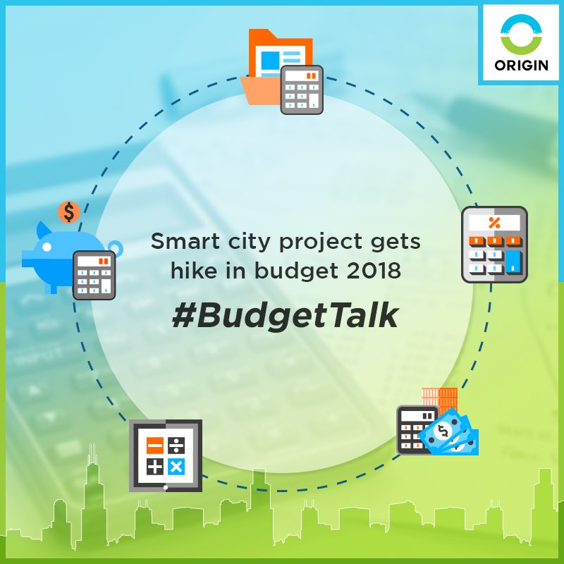 OriginCorpIndia's tweet photo. Smart city project has 99 cities under them, and these cities will greatly benefit from a new ecosystem of infrastructure.

Do you think this action will benefit the real estate sector? Let us know in the comment below.
https://t.co/rdVvrfoD0x #BudgetTalk https://t.co/n3vDRGpK8a