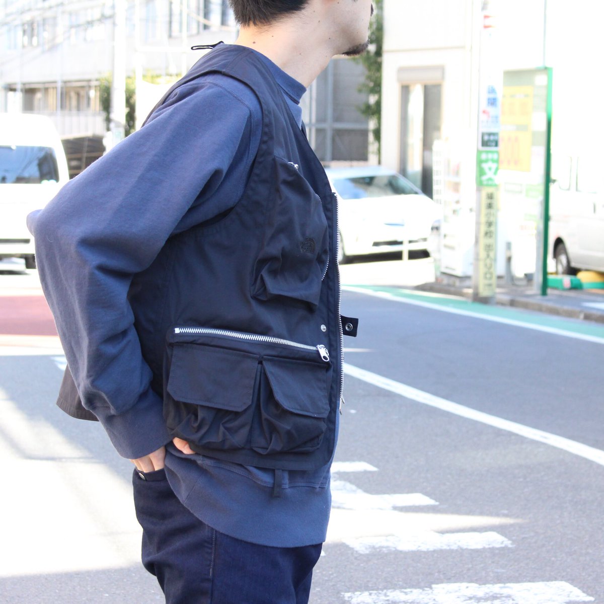 north face purple label vest