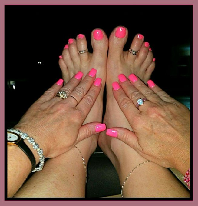 Here's a picture for my feet fetish & fingernail & toenail polish loving fans. Pink is my favorite color