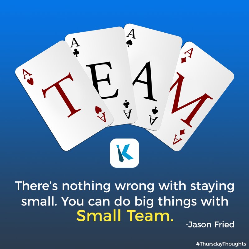 Kwikard01's tweet photo. There’s nothing wrong with stayingsmall. You can do big things with #SmallTeam. #startup #dreambig #successwizard #worktogether #workhard #ThursdayThoughts
https://t.co/SXh6eitjxN https://t.co/N0kqTaScYf