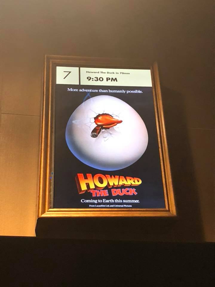 ZachSMarsh's tweet photo. Tonight I saw #HowardTheDuck in glorious 70mm at @AlamoNYC and my life will never be the same. I can't remember the last time I was simultaneously dumbfounded, fascinated, and absorbed by a movie. How is this a kids movie?! Anywho, I will cherish tonight for a long time. #QuackFu https://t.co/Xzsm0xfxkF