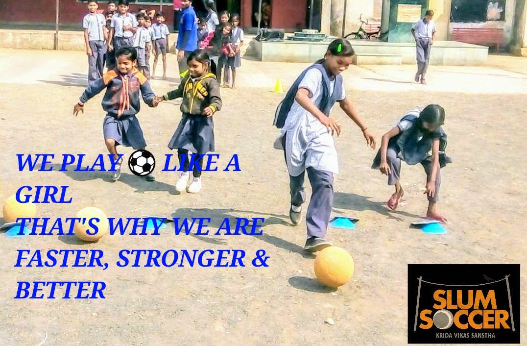 slumsoccer's tweet photo. Celebrating National Girls & Women In Sports Day 2018 by empowering them to play football #PlayFair #PlayIX https://t.co/5PbaSszNbd