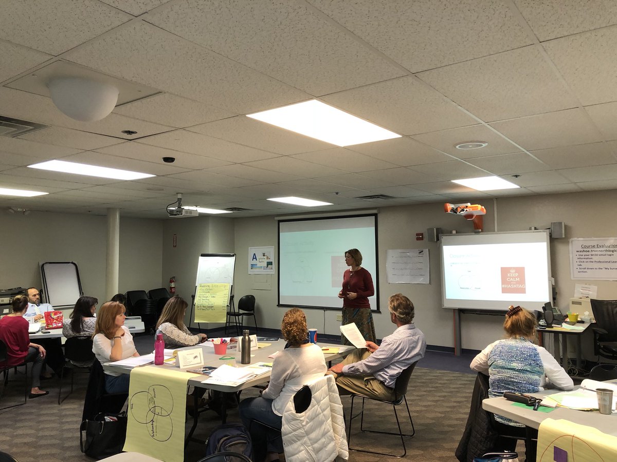Leading Collaborative Teams participants dig into the norms of collaboration, group dynamics, &amp; learn together. The work of the group IS the learning. <a href="/MiraviaP/">MiraVia Publishing</a> Thanks Yvette Deighton for facilitating w/me. <a href="/nwrpdp/">NWRPDP</a> #WeareWCSD
