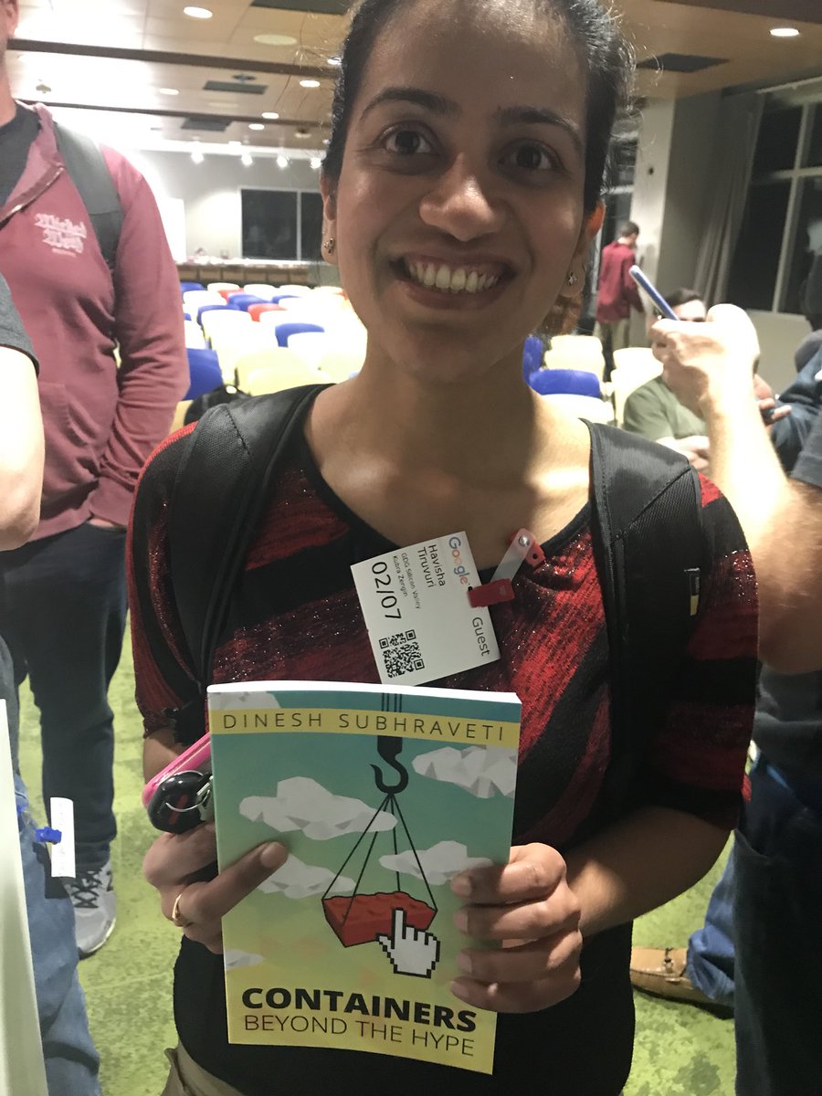 gdgsv's tweet photo. Supporting new women in tech! One of our recipients of @apporbit founder’s new book on containers. Thx for the swag! #apporbit #docker #containers https://t.co/vs7Q8FOcFC