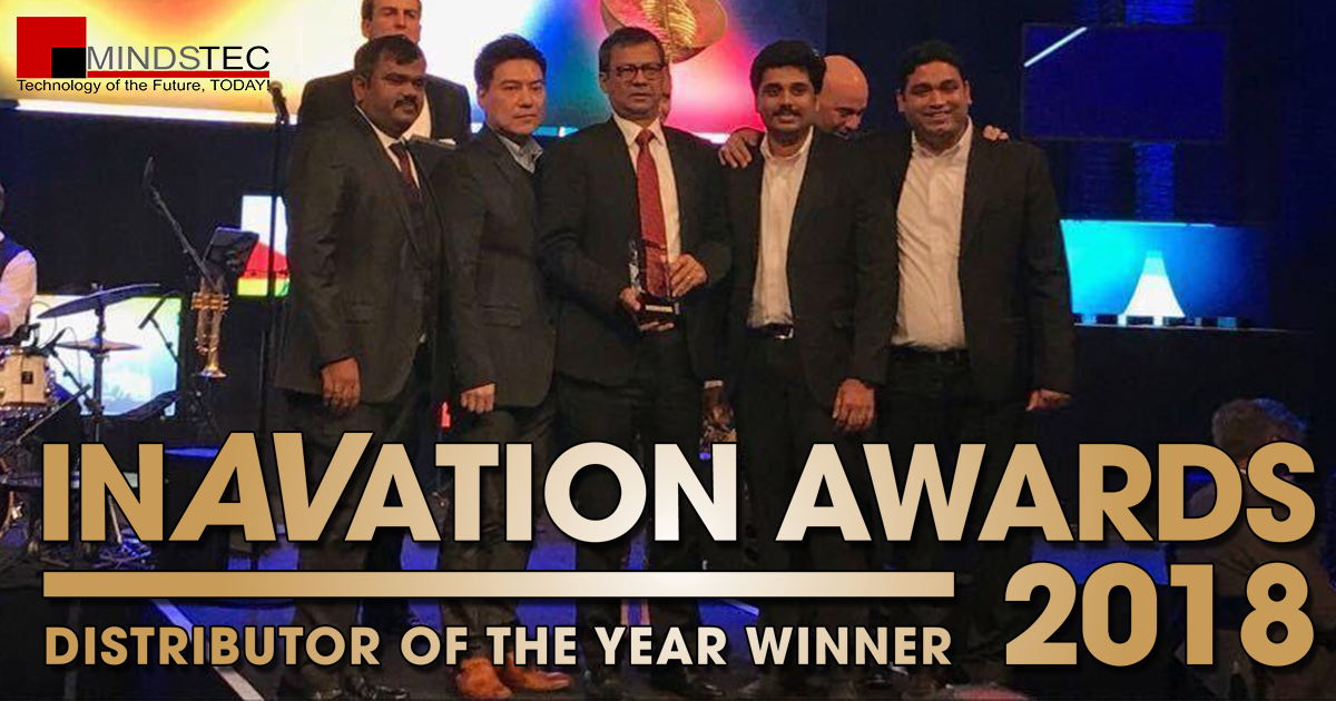 Mindstec's tweet photo. Proud to announce that we have been awarded “Distributor of the Year” by @inavate at #InAVationAwards2018 . Looking forward to a great year ahead! #ISE2018 https://t.co/wAFHmbszWr