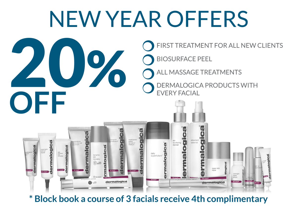 saloncalledfish's tweet photo. Treat yourself for less and celebrate our 20th Birthday with 20% discounts running all year long. We've kicked off the year with a fantastic 20% OFF offer on a fantastic range of our popular #Dermalogica and #massage treatments! Call us to find out more! 01752 691696 https://t.co/5R8fALFQ0N