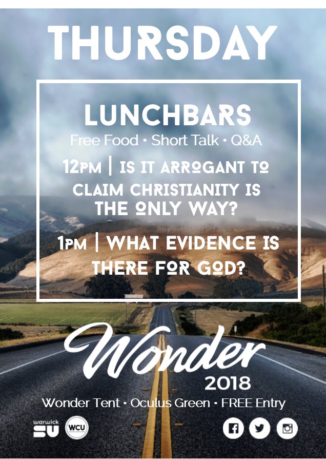 Our second lunchbar of the day will start at 1pm #wonder2018