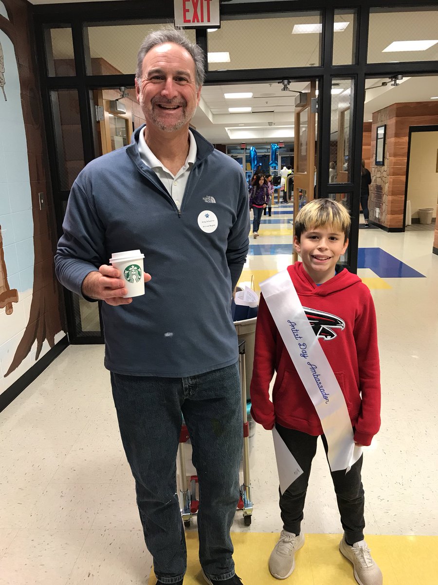 HillsideES's tweet photo. Our resident artists are settling in. Thanks to our Student Ambassadors they are all getting to their correct places! #letthecreativitybegin #artistday #hesjourney @thealexguthrie https://t.co/M9NLhooQ5j