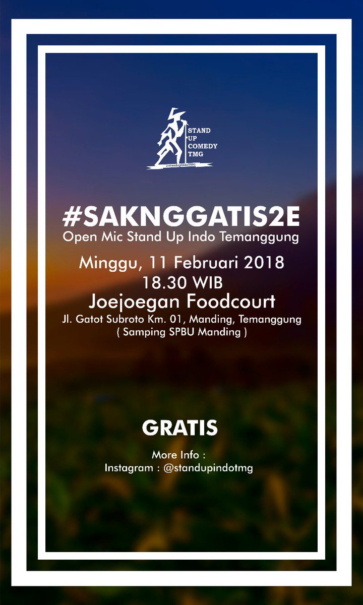 Yok yok jangan lupa hari minggu ada Open Mic gaesss