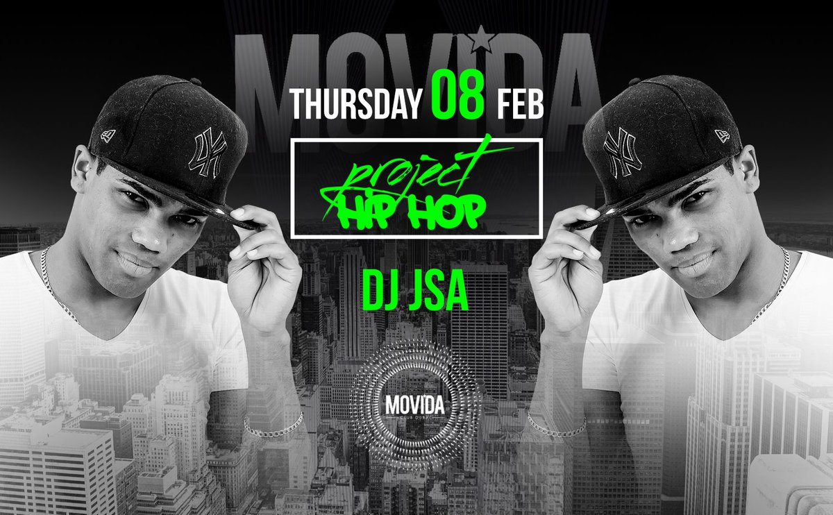 #ProjectHipHop - Thursday 08th Feb. 
Only the best in HipHop &amp; RnB w/ DJ JSA! 
Complimentary bar for ladies! 
Table bookings and Guest List: +971 55 174 4449