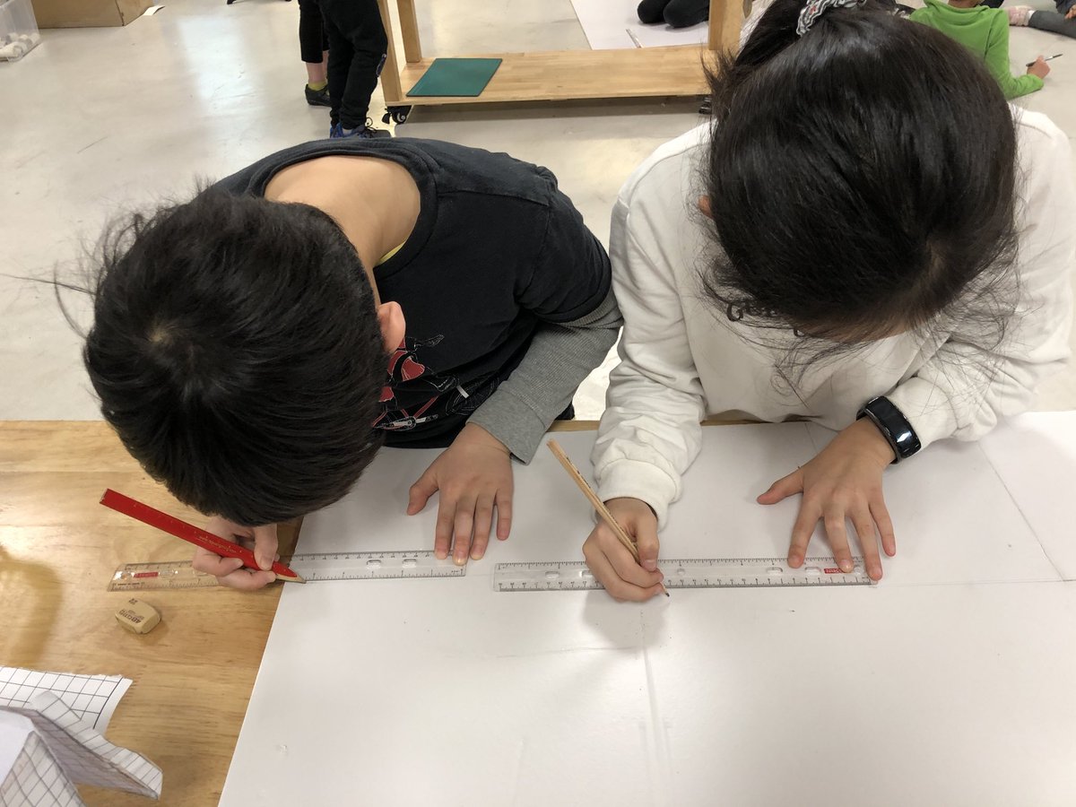 InkyButton's tweet image. Grade 3 students #designing for others. #mathandmaking #learnisb