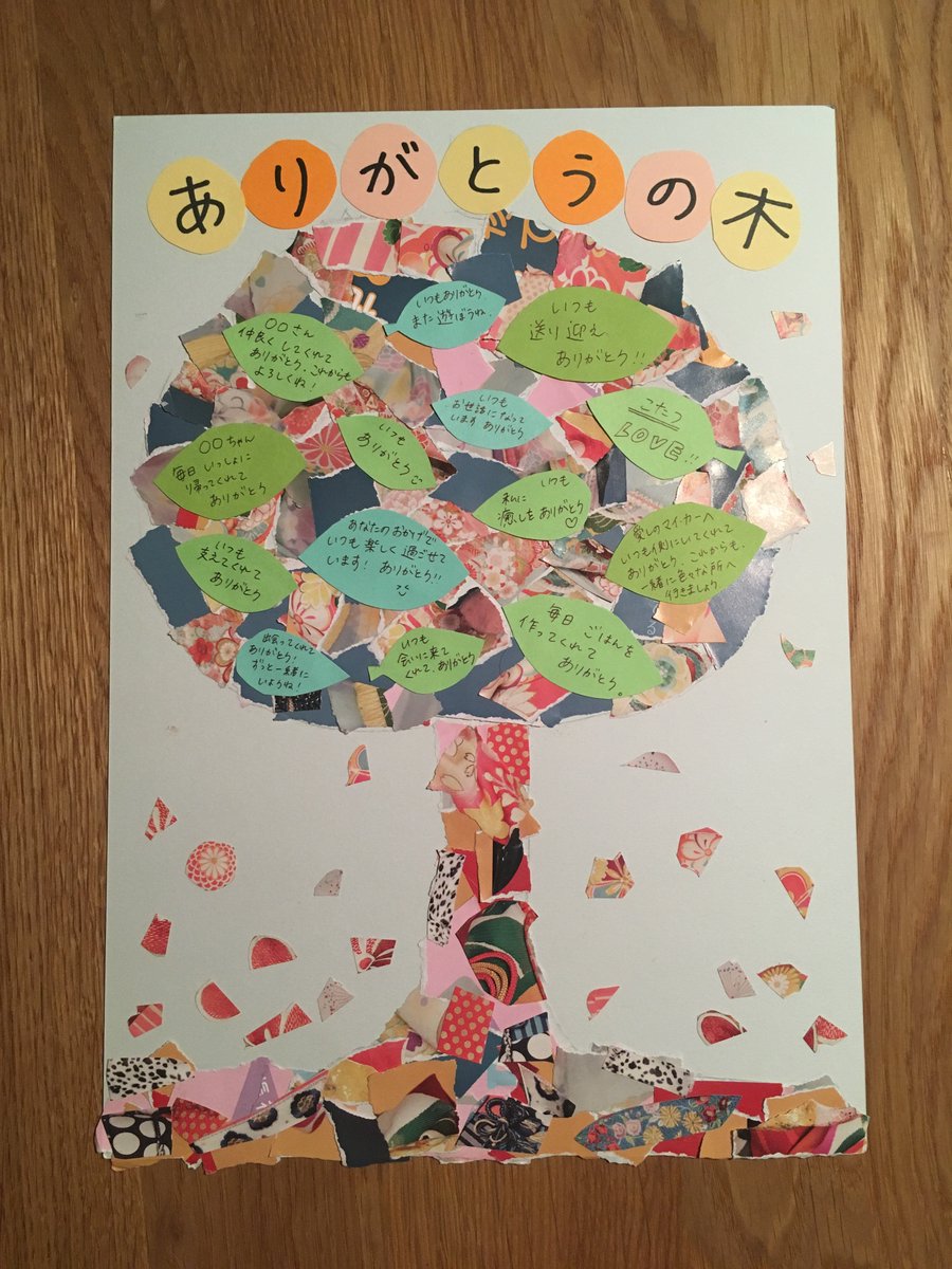 Tsukuba For 3 11 ありがとうの木 づくり ありがとうの木 とは Tsukuba For 3 11が考案したアート作品です 大きな模造紙の上にモザイクアートで一本の木を描き 日常の中の何かに対する ありがとう の気持ちをつづった葉っぱを貼っていき