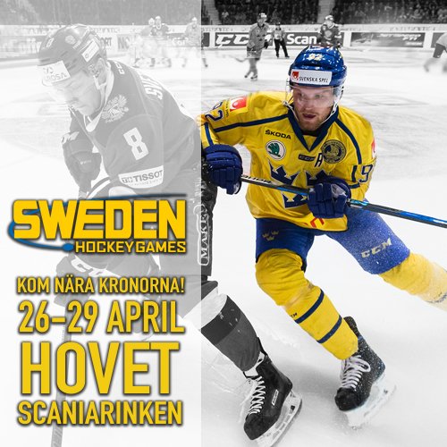 Trekronorse's tweet image. En riktig hockeyfest på hemmaplan i april! Med bara en vecka kvar till VM är det fyra namnkunniga landslag som ställer upp i Sweden Hockey Games. #FOLKETSLAG bit.ly/2C3uHeV