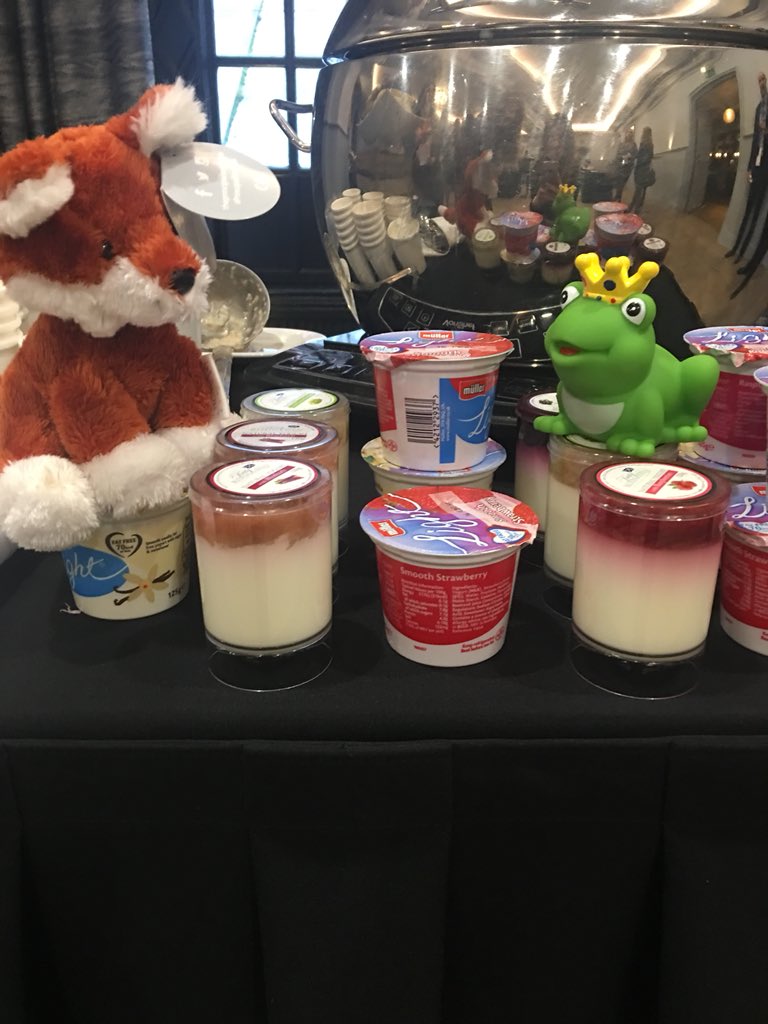 Here’s Percy the Fox enjoying some of the delicious breakfast items at the Emerging Talent Conference #HITScotland #LocalGreats