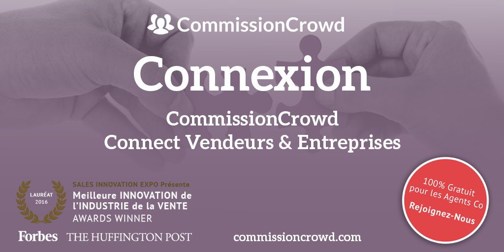 CC_Francais's tweet photo. #CommissionCrowd relie #AgentsCo. dynamiques à des #entreprises triées sur le volet!
CommissionCrowd: Connexion - Gestion - Paiements
#Innovation #Commercial #vendeur #Vente #Réseau https://t.co/MFBHhR6R6A