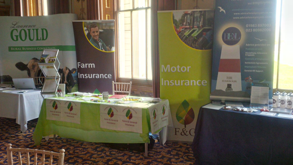 Farmcover's tweet photo. What a way to start the day!  All set up for the @Wight_Farm Business Event today.  Are you coming? https://t.co/02Go3Ml9Xl