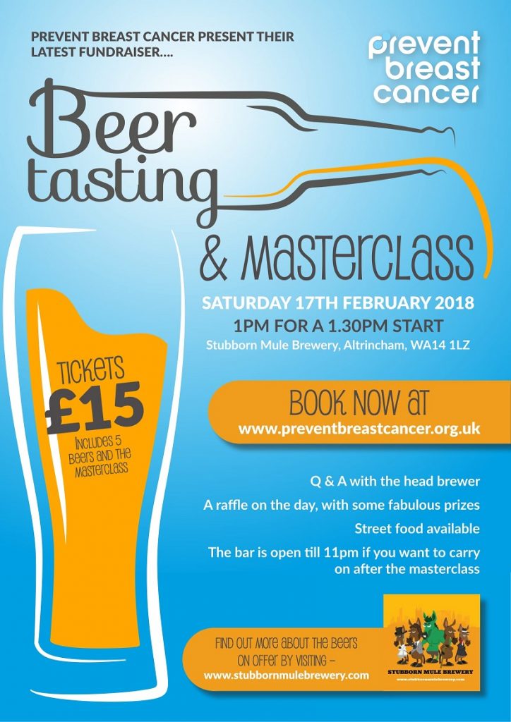 wearepreventBC's tweet photo. Hey @StubbornMuleBru ,can you believe that there's only 10 tickets left for our #charity #Beer Tasting & Masterclass?! It's going to be such a great day!
Book your place now before it's too late - https://t.co/FCN05ukSTm
#Altrincham #PreventBreastCancer https://t.co/MGchj54qK1