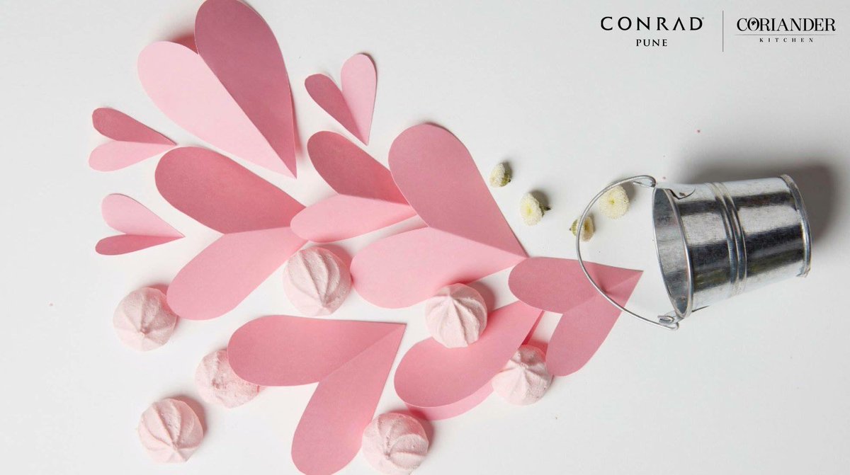 This #Valentine's Day, celebrate the core of your universe, at the #CorianderKitchen Wine, Dine &amp; Valentine dinner buffet. For reservations call - +91 20-67456745 #ConradPune #Hilton #StayInspired
