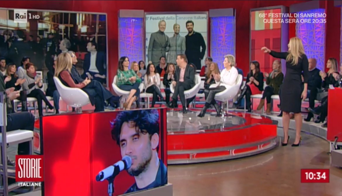 Raiofficialnews's tweet photo. #AscoltiTv: record di ascolti per @storie_italiane su @RaiUno. Il programma condotto da @eleonoradaniele è stato visto da oltre 1milione 600mila spettatori (26,4% di share)
#Sanremo2018 #StorieItaliane https://t.co/gSxPYiGKhq