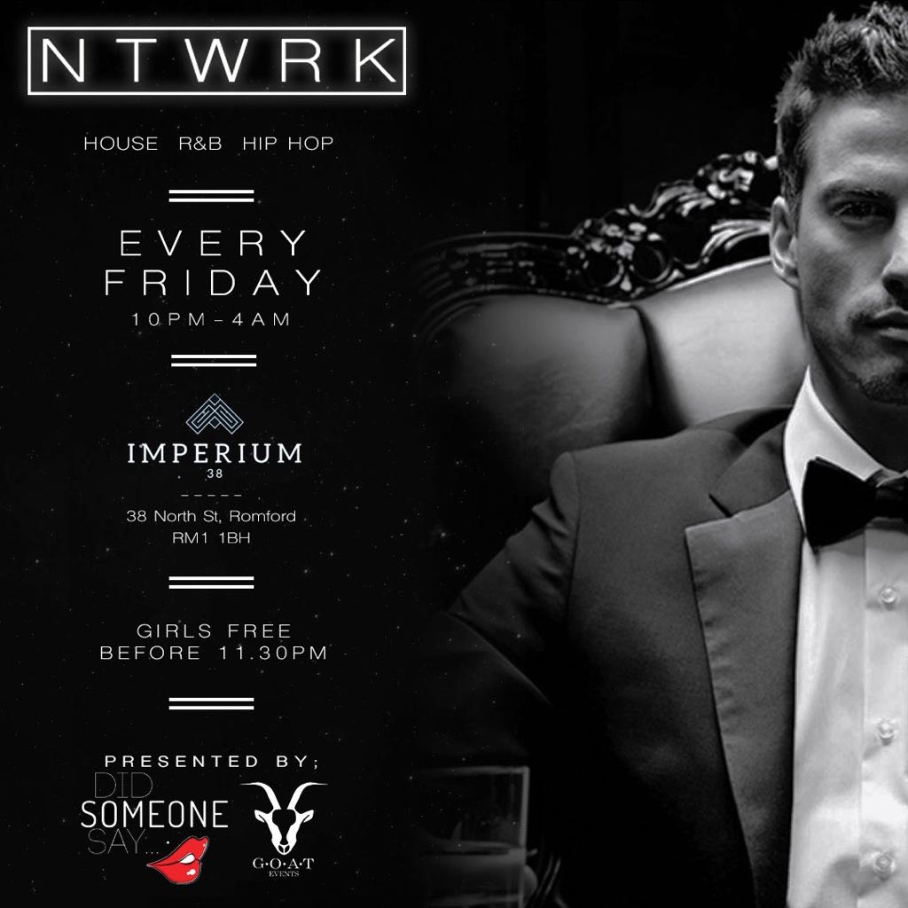 TheNTWRK_'s tweet photo. Were back with a bang this #Friday @Imperium_38 

- Girls FREE before 11:30
- Bottomless Prosecco £25 All Night

Guestlist is essential 📲
Limited Tables available 🍾 https://t.co/B4RCFLurTe