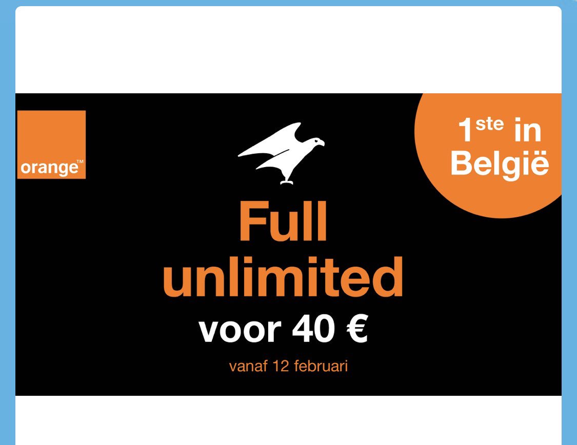 Vanaf maandag geen limiet meer op 4G😍