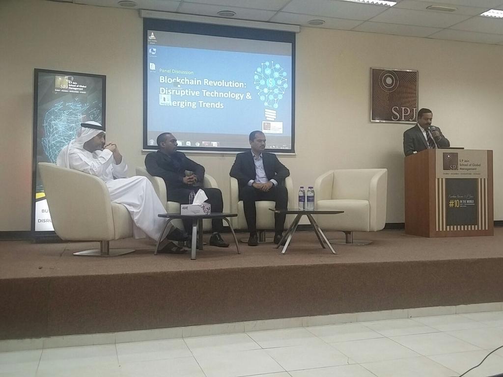Shruti Shah (@shruti_nshah) on Twitter photo Panel discussion member Mr. Amro Al Qubaisi, Mr. Vikram Pandya and Mr. Shrekahnth Yeddula moderated by Dr. Dhrupad Mathur, giving valuable insight on block chain and emerging technology in <a href="/SPJainDubai/">SPJainDubai</a>
#spjfintech #guestlecture Panel discussion member Mr. Amro Al Qubaisi, Mr. Vikram Pandya and Mr. Shrekahnth Yeddula moderated by Dr. Dhrupad Mathur, giving valuable insight on block chain and emerging technology in <a href="/SPJainDubai/">SPJainDubai</a>
#spjfintech #guestlecture